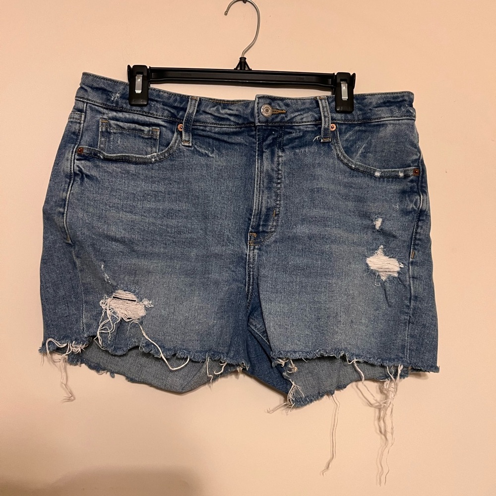 Distressed Jean shorts